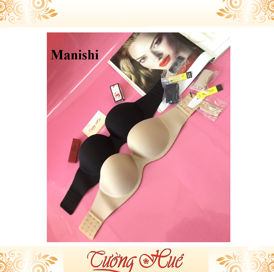Áo lót nữ Manishi 218 đúc su cúp ngang không dây vai.