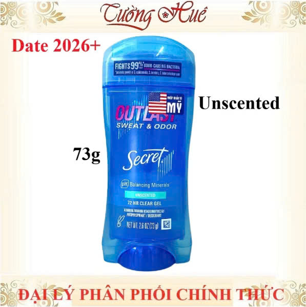 Lăn Khử Mùi Nữ Secret Clear Gel Nhiều Mùi Hương - 73g