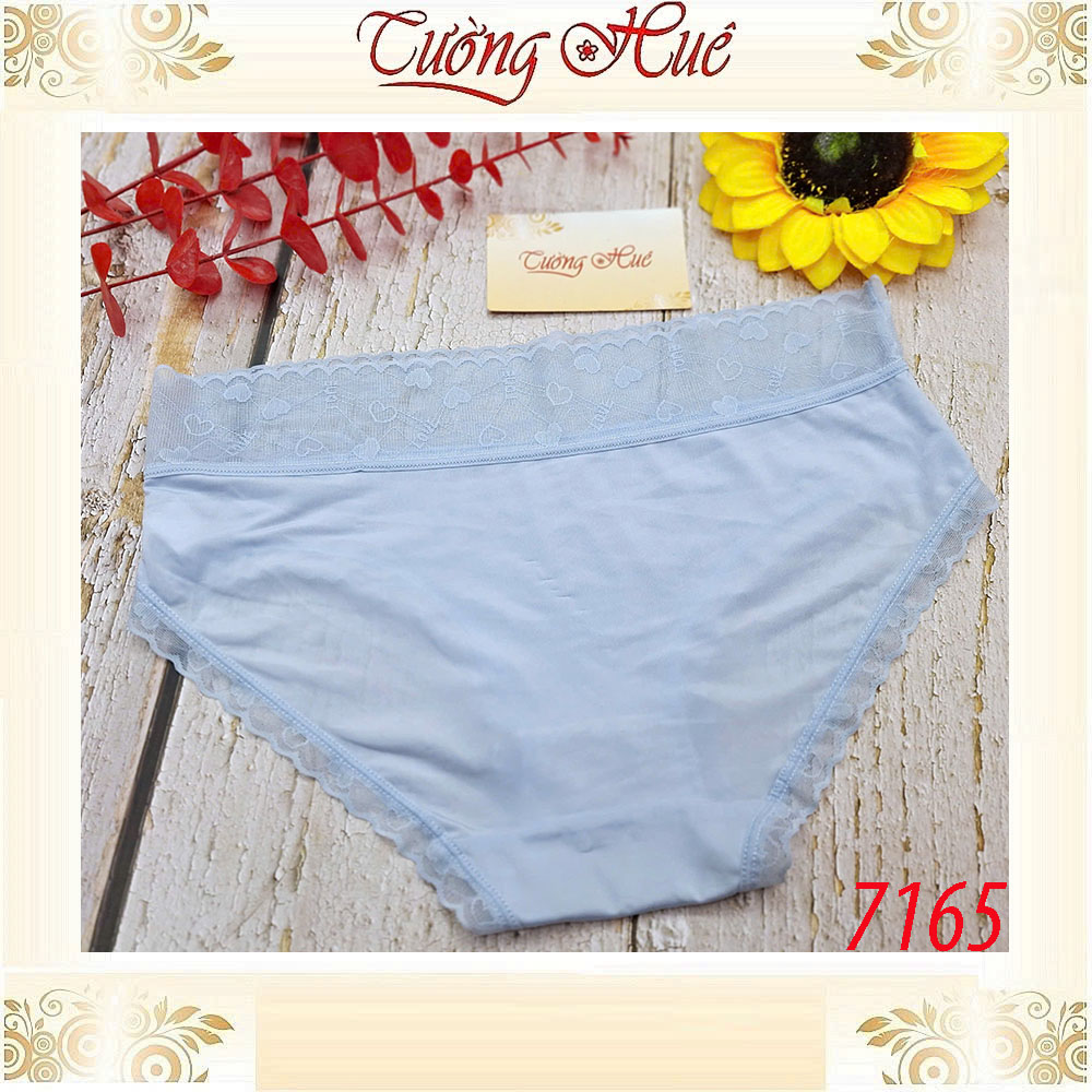 Quần Lót Lụa Lưng Dưới Nữ 7165 Lụa Phối Ren Freesize
