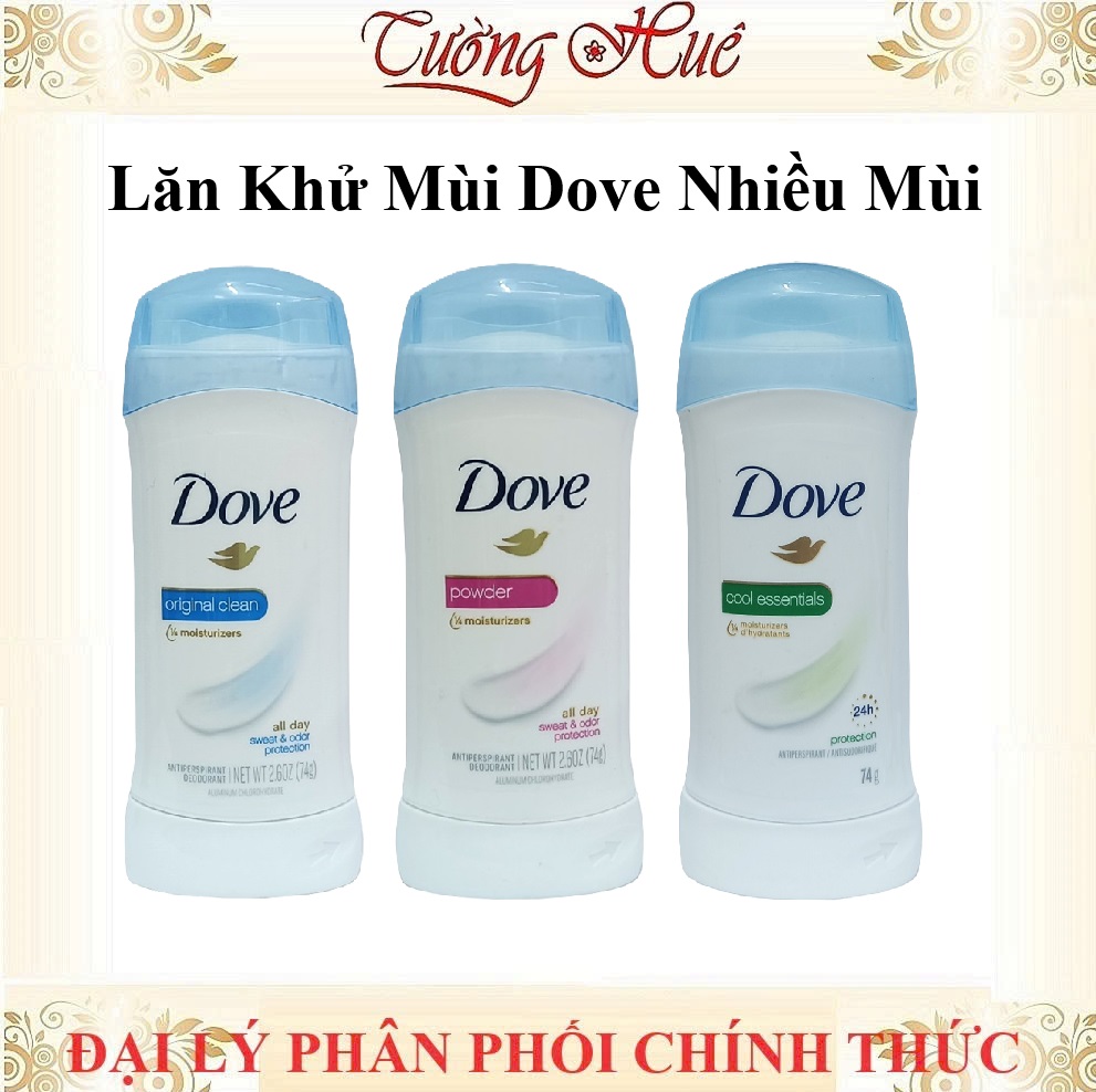 Lăn khử mùi nữ Dove Anti-Perspirant Deodorant 24H - 74g (Nhiều Mùi Lựa Chọn)
