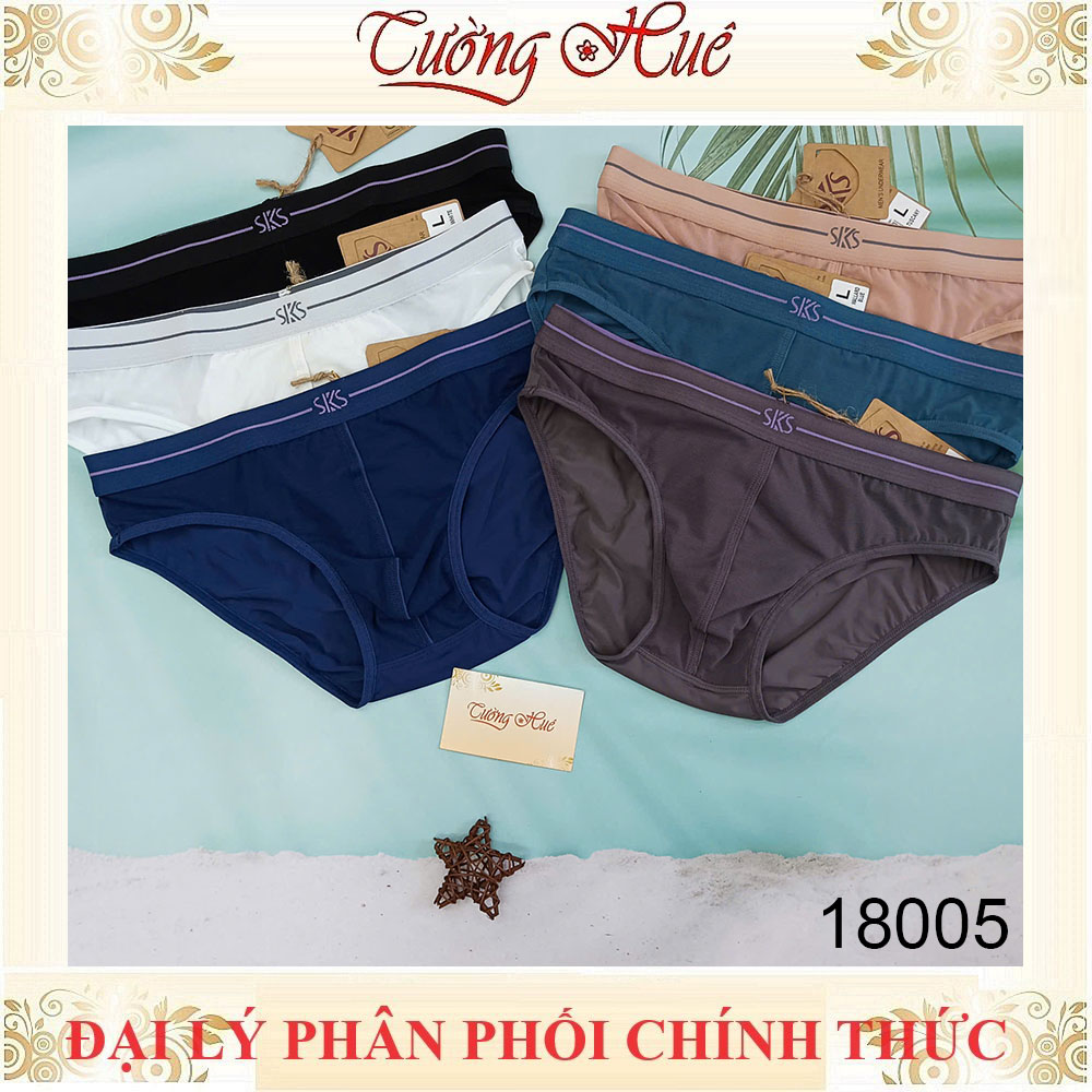 Quần lót nam Darlin SKS 18005 Quần lót nam tam giác chất thun mịn co giãn 4 chiều bảng lưng vừa