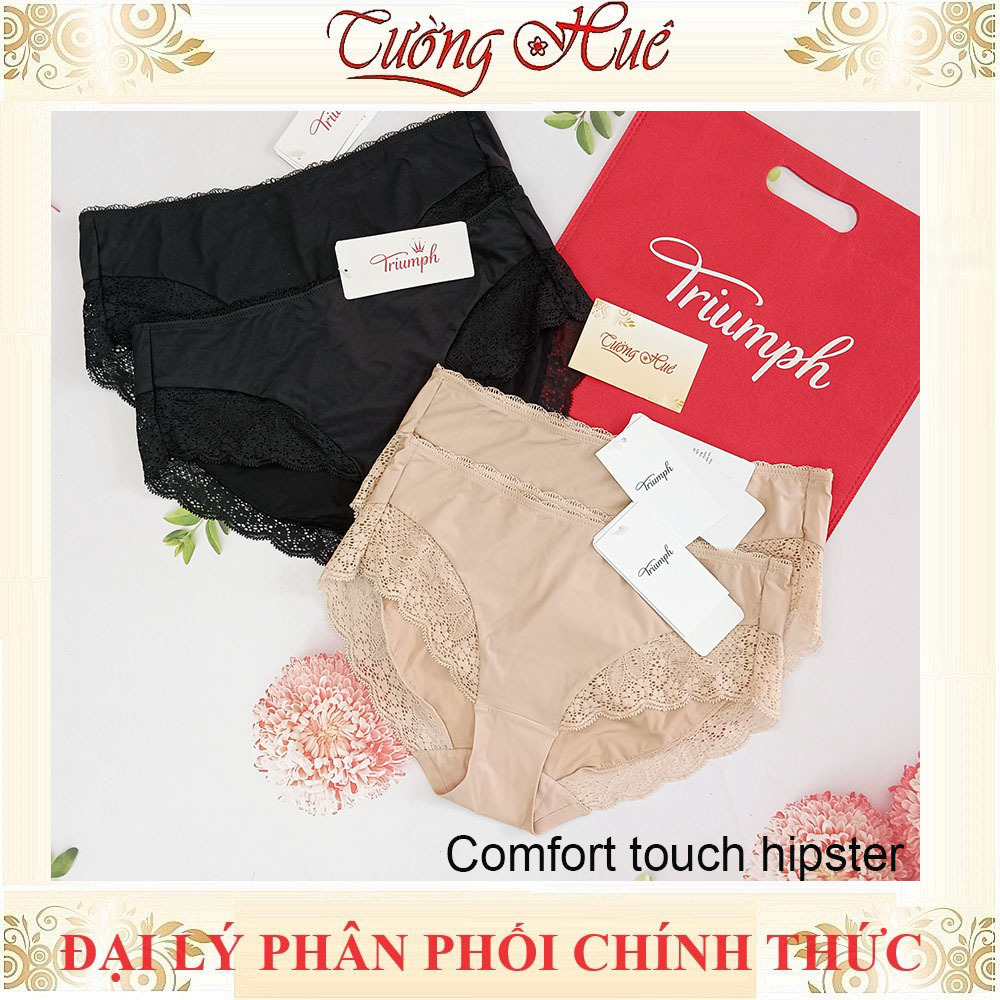 Quần lót nữ Triumph Comfort Touch Hipster Quần lót nữ lưng vừa nguyên mông phối ren không viền may.