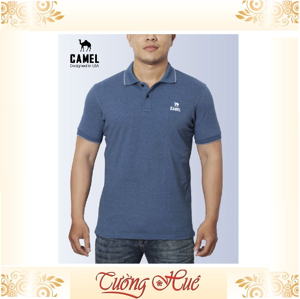 Áo thun thời trang nam cao cấp Camel CMA007 áo có cổ tay ngắn.