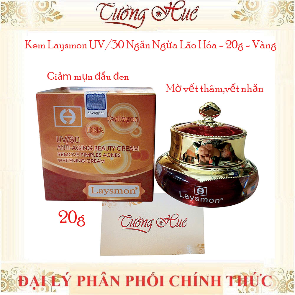 Kem Laysmon UV/30 Ngăn Ngừa Lão Hóa - 20g - Vàng