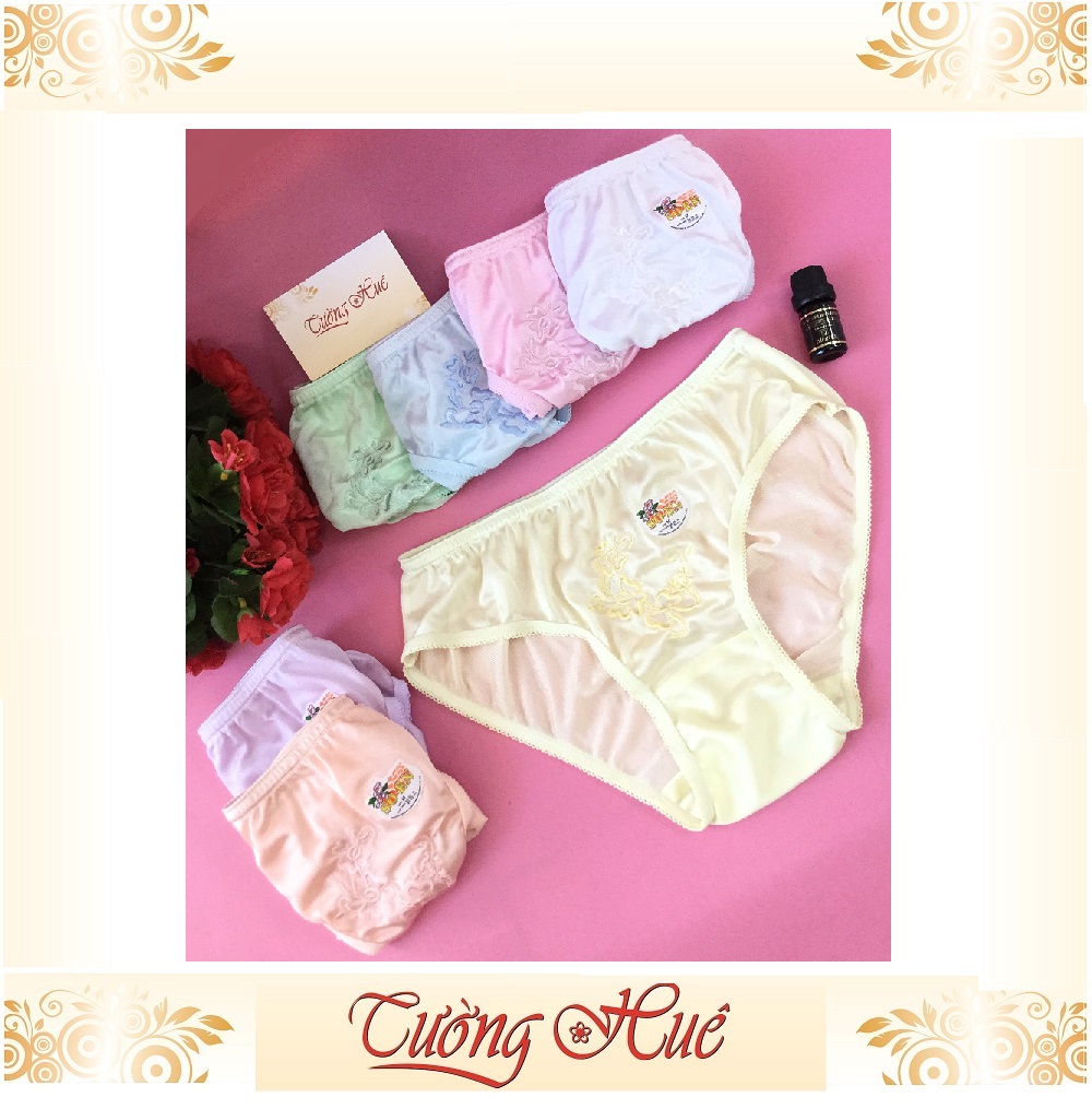 Quần lót nữ So-en quần lót thêu hoa màu co giản 4 chiều MÀU NGẪU NHIÊN.