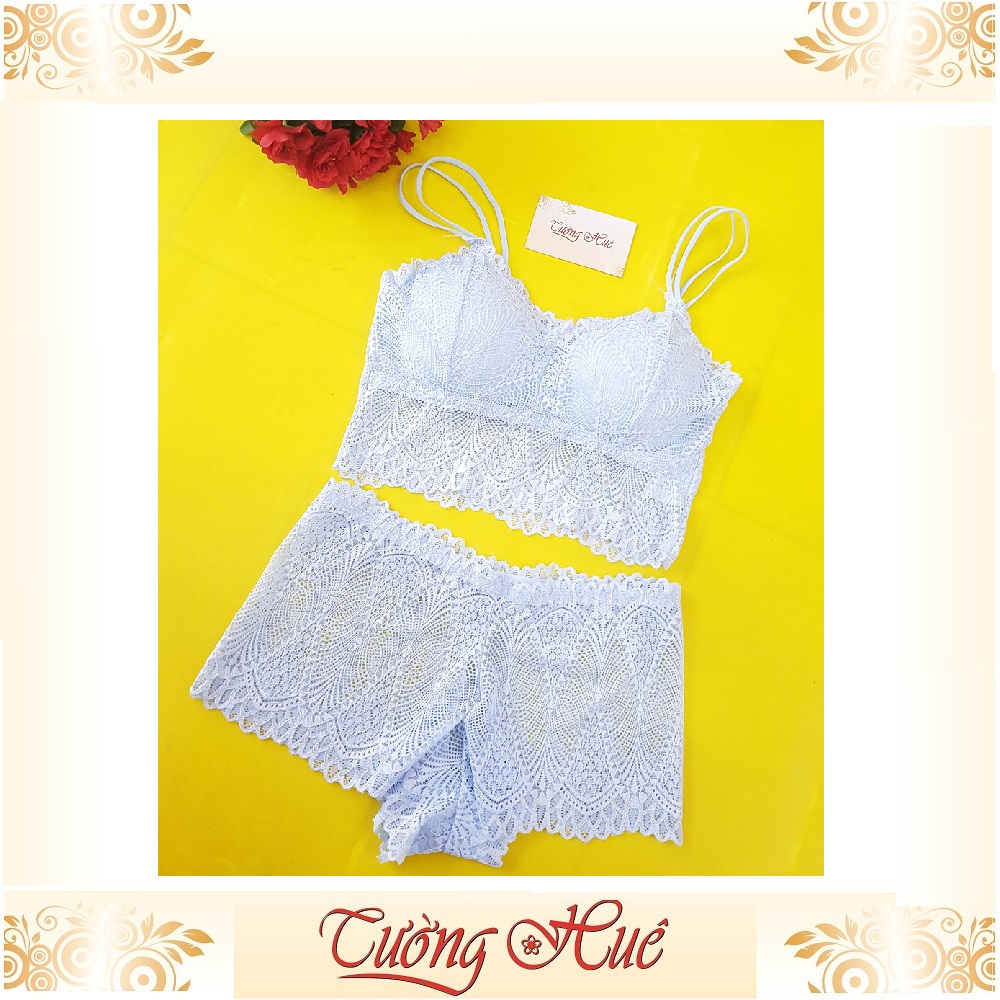 Set bộ Bra ren mút mỏng vừa không gọng.