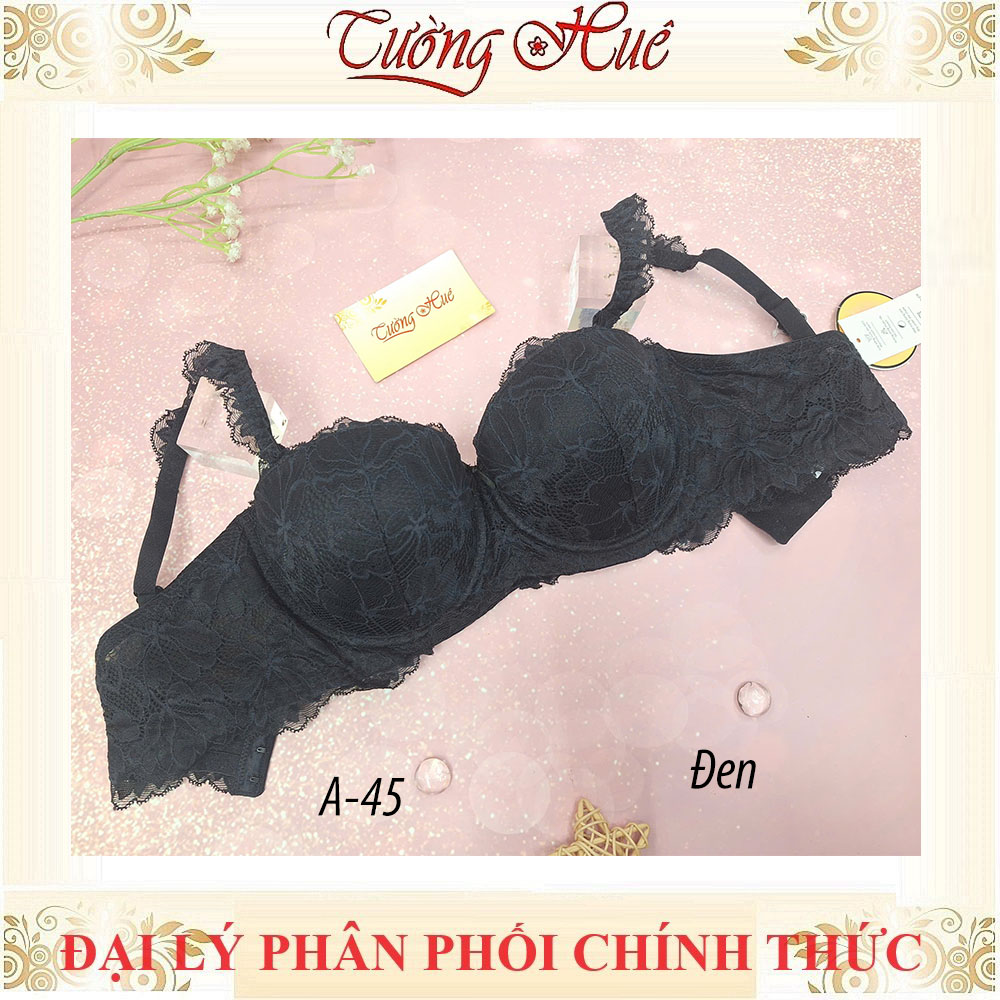 Áo lót nữ Lamagie A-45 Có Gọng Cúp Ngang Phối Ren Mút Nâng 3cm.