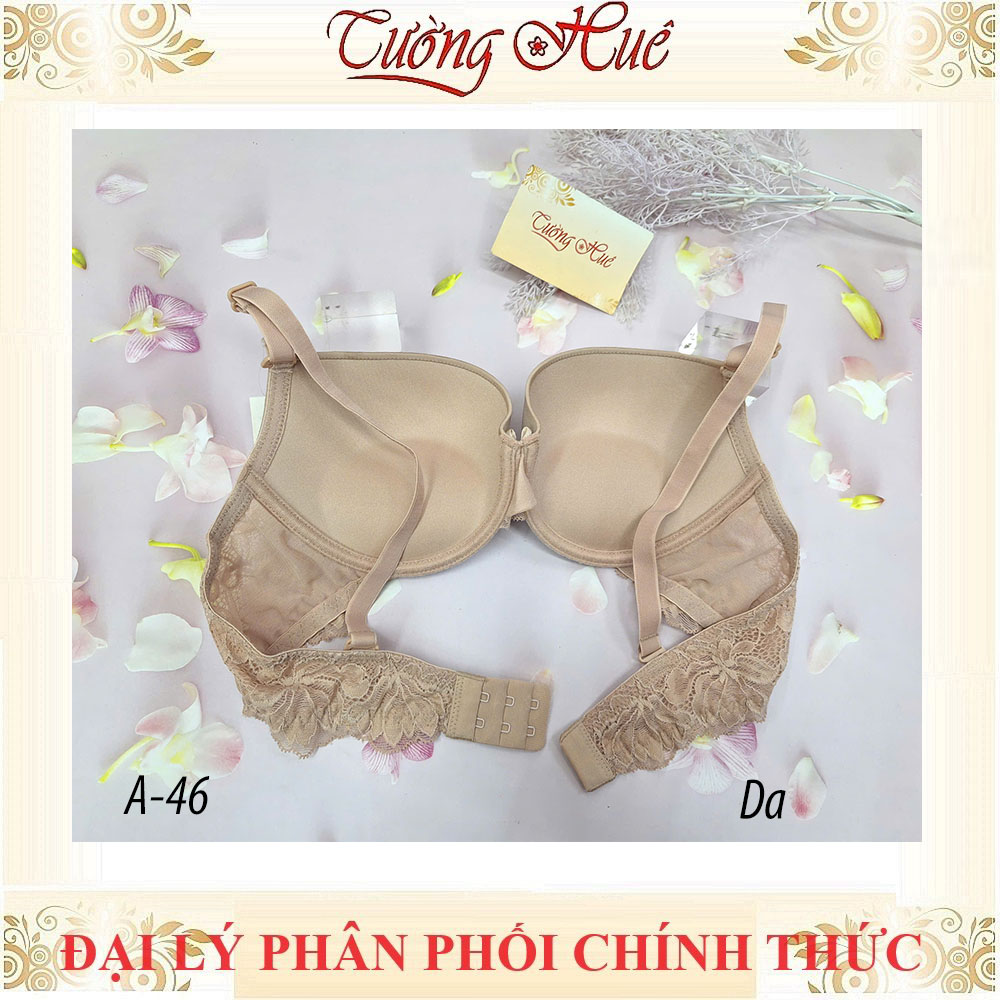 Áo lót nữ Lamagie A-46 Có Gọng Trơn Phối Ren Lưng Mút Nâng Vừa 2.5cm.