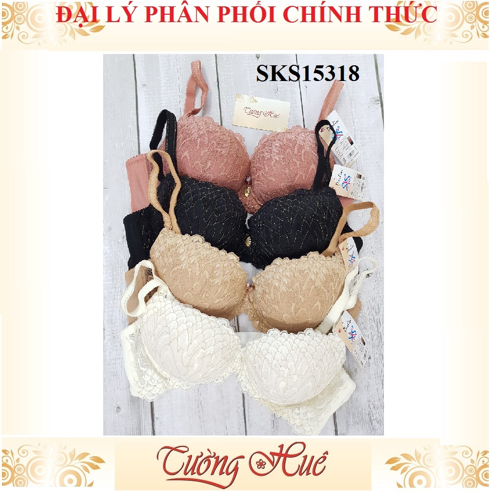 Áo lót nữ Darlin SKS 15318 áo ngực mút dầy nâng ren.