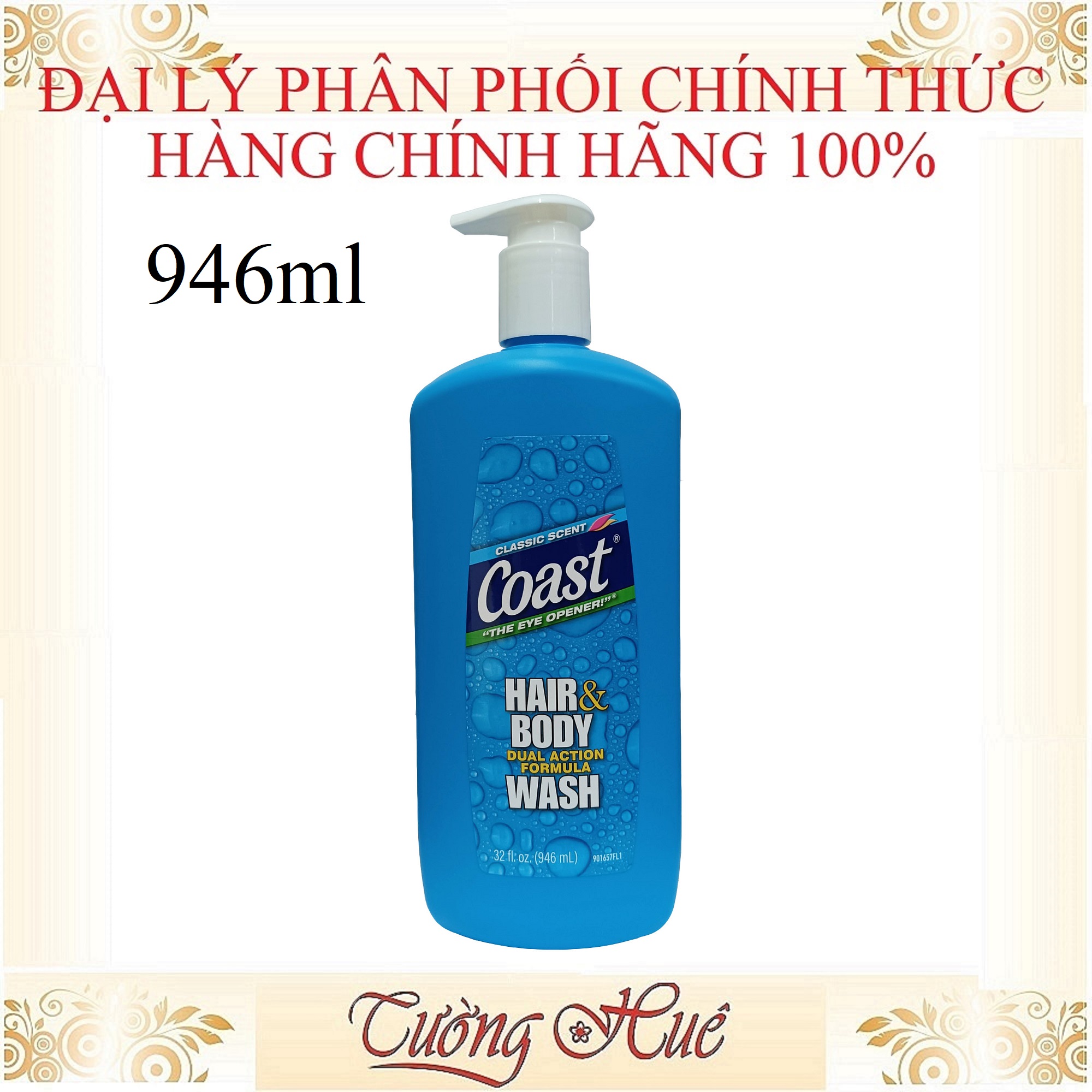 Tắm gội Nam Coast Classic Scent Hydrating Formula for Hair & Body - 946ml (Có Lựa Chọn)