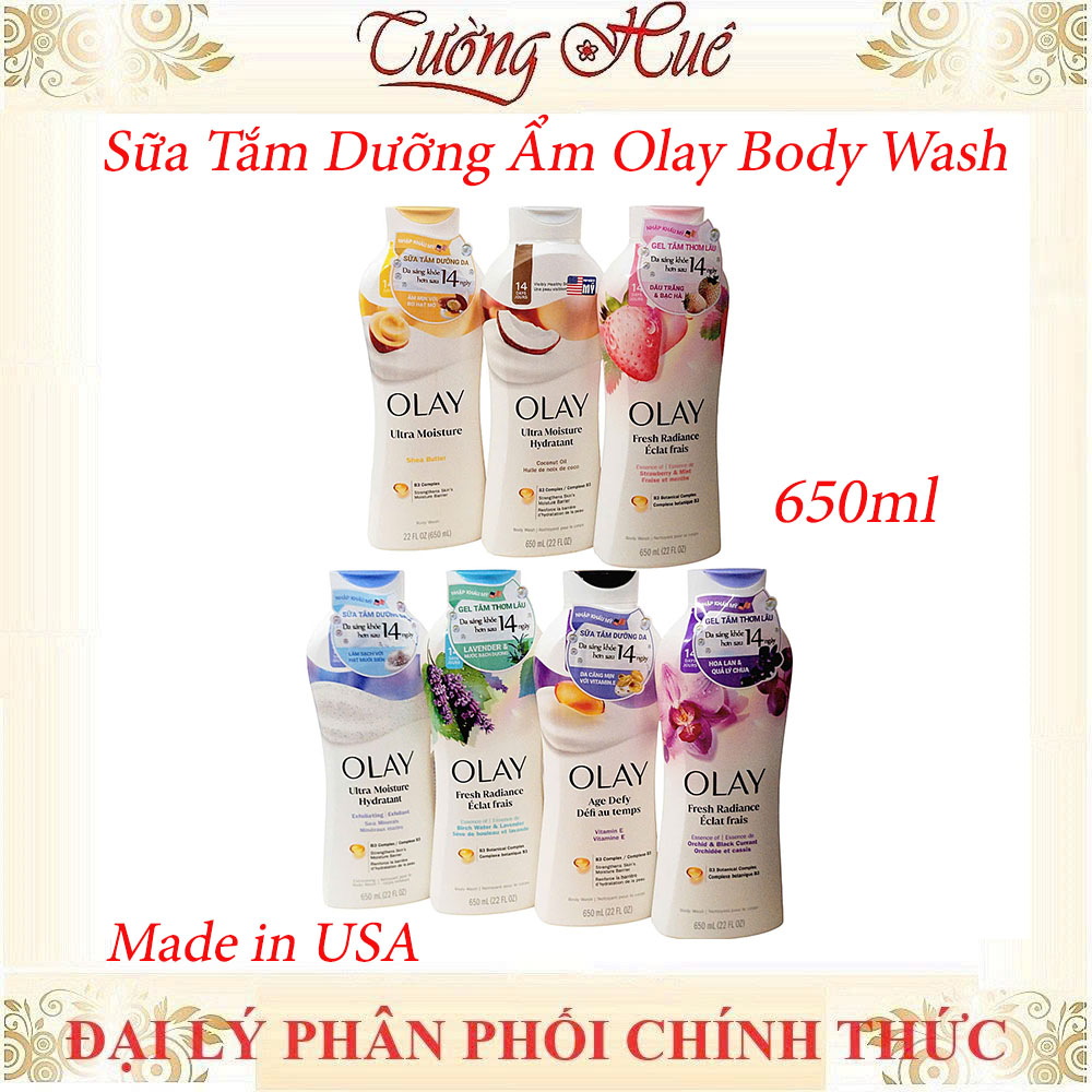 Sữa Tắm Dưỡng Ẩm Olay Body Wash Nhiều Mùi Lựa Chọn - 650ml