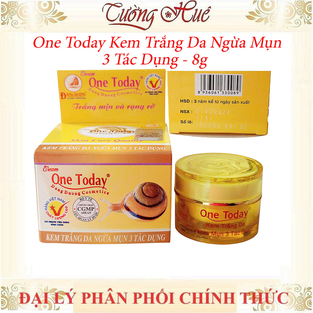 Kem One Today Ngừa Mụn, Nám, Trắng Da 3 Tác Dụng- 8g