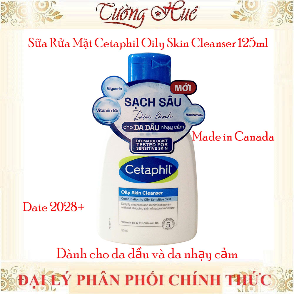 Sữa Rửa Mặt Cetaphil Oily Skin Cleanser Dành Cho Da Dầu và Da Nhạy Cảm 125ml 