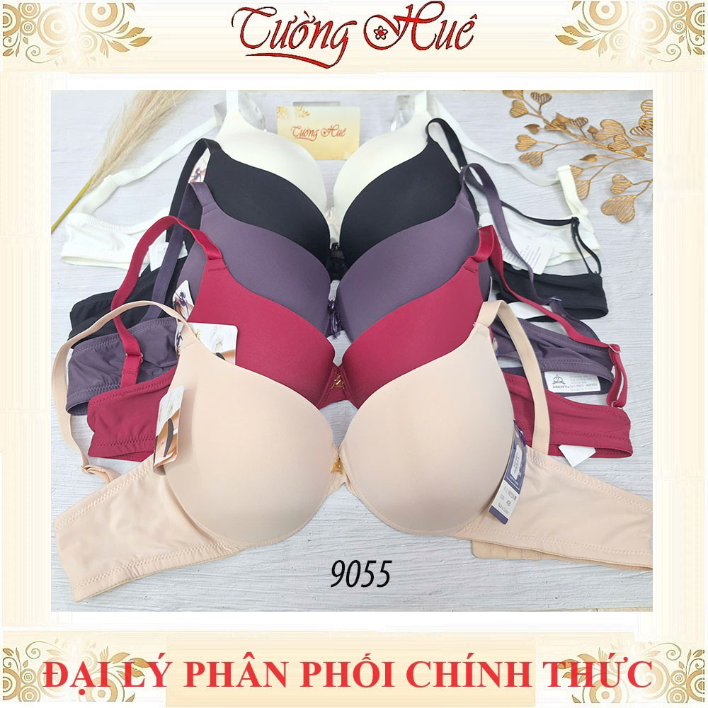 Áo Lót Nữ Đài Loan Aseity 9055 Xẻ V Sâu Có Gọng Mút Than Hoạt Tính Độ Dày 3cm .
