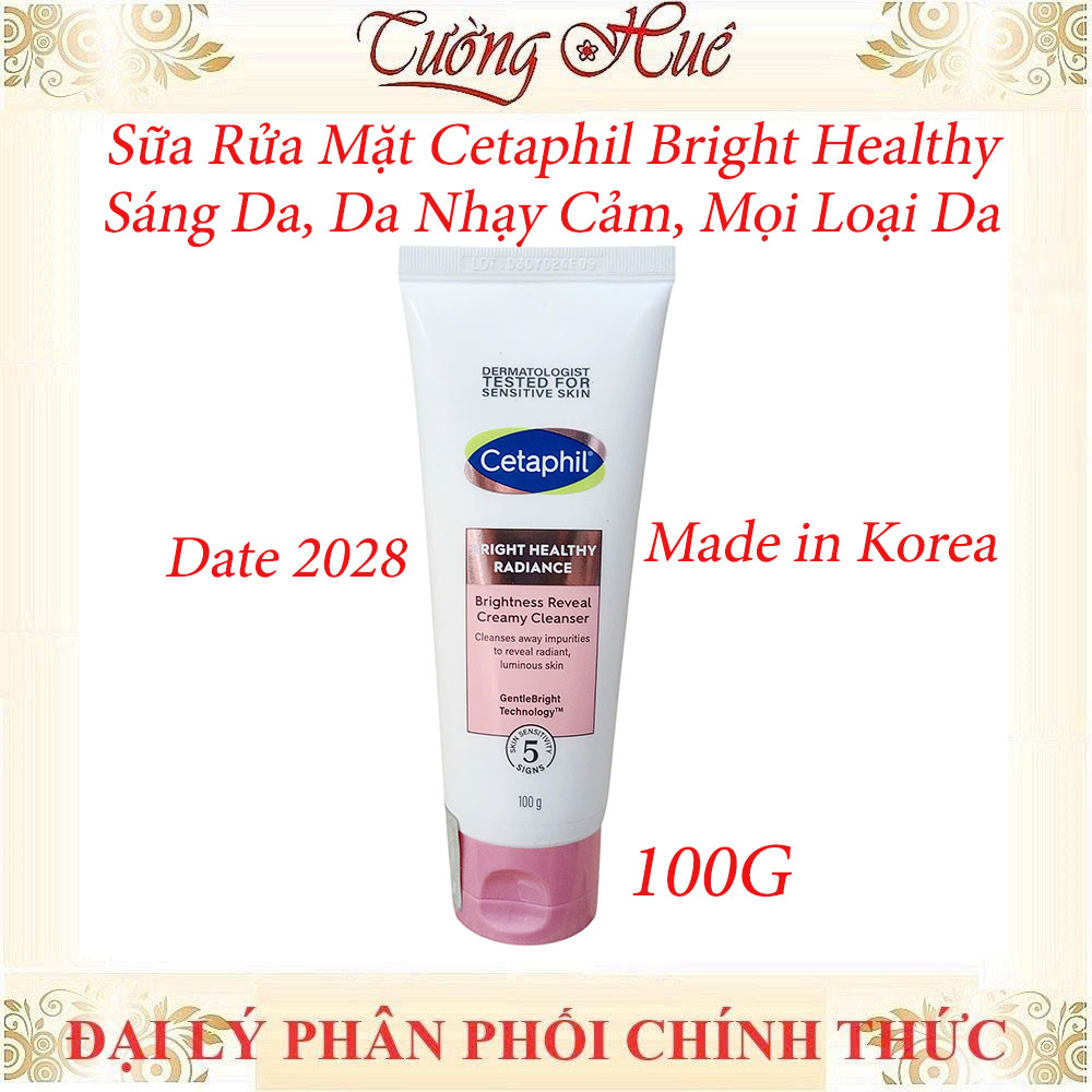 Sữa Rửa Mặt Cetaphil Bright Healthy Da Nhạy Cảm Mọi Loại Da 100g
