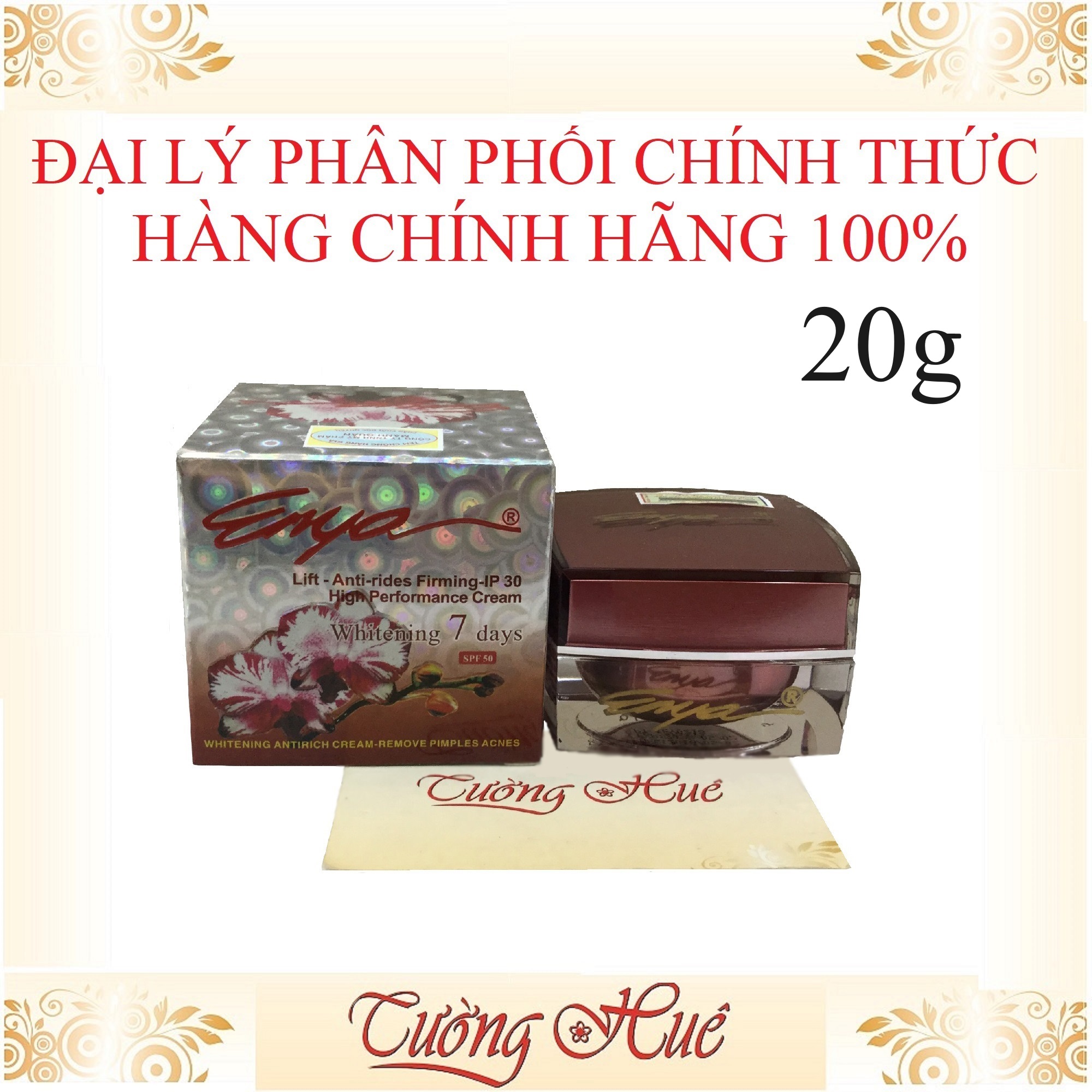Kem ENYA Trắng Da, Chống Lão Hóa, Ngừa Mụn - 20g (Enya Hoa Đào)