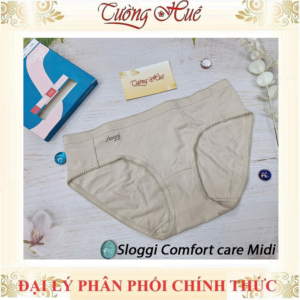 Quần Lót Nữ Triumph Sloggi Comfort care Midi Trơn Vải Cotton Hữu Cơ Mềm Mịn Lưng Vừa