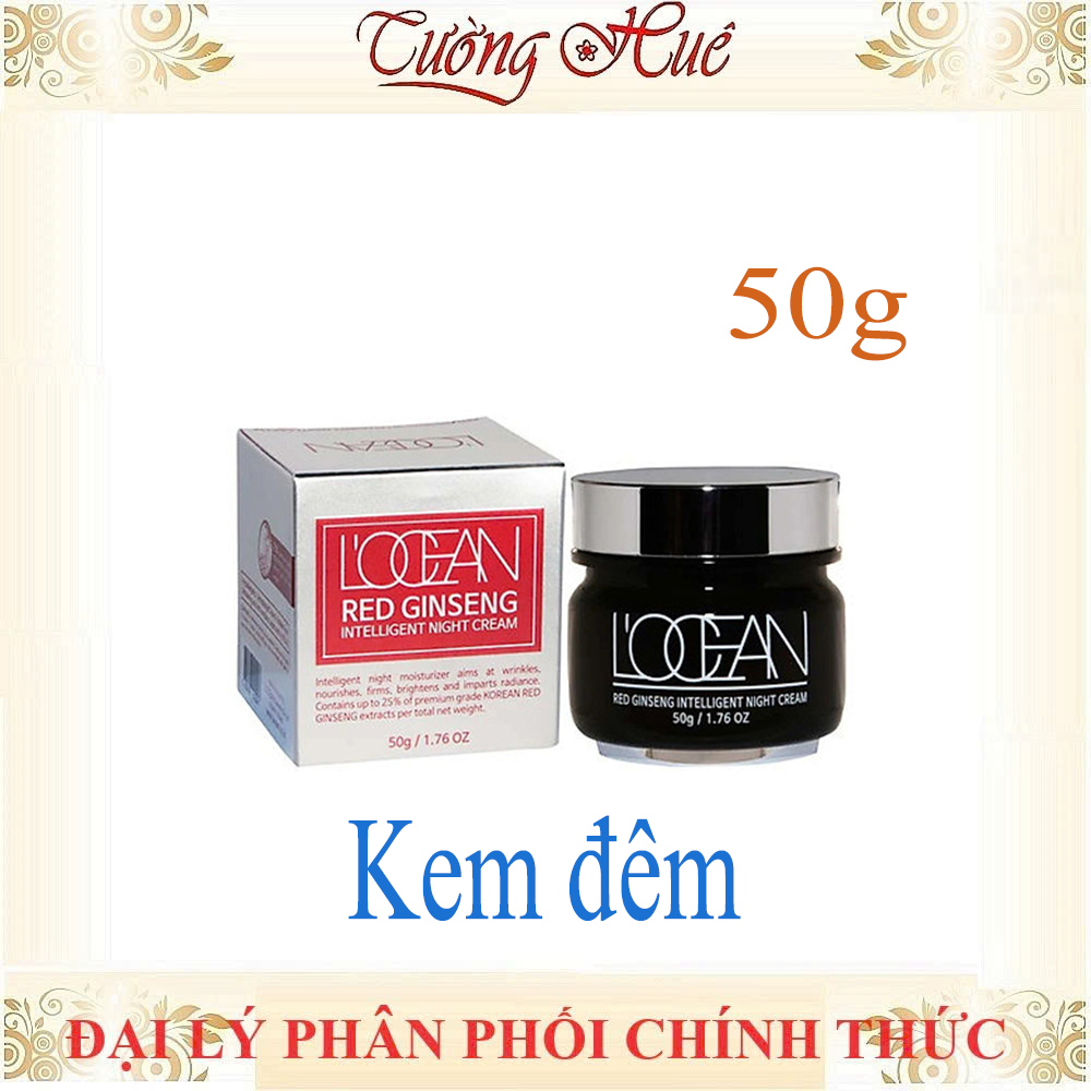 Locean Red Ginseng Kem hồng sâm Chống Lão Hóa Da, Dưỡng ẩm, Trắng Da ban đêm Intelligent Night Cream - 50g