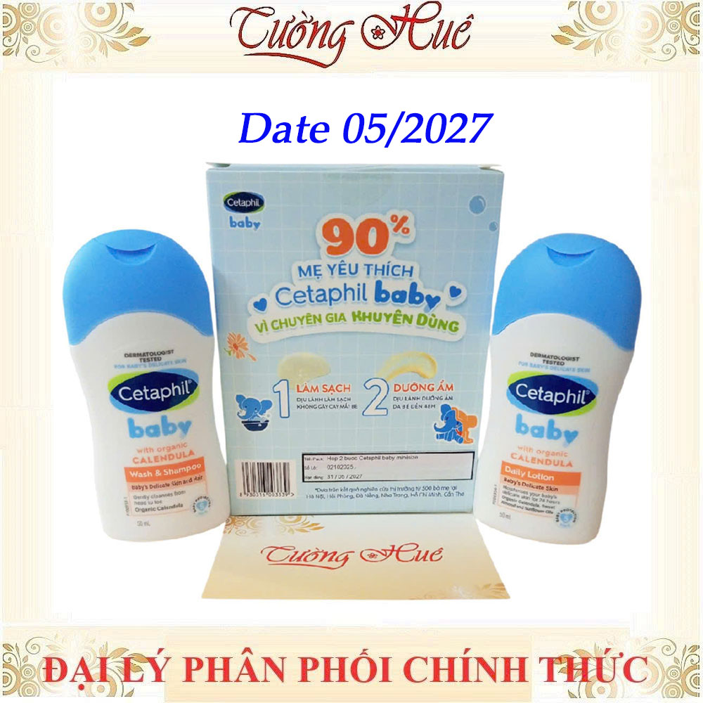 Cetaphil Baby Minisize Tắm Gội Dưỡng Ẫm và Kem Làm Dịu Hăm Tả - ( Bộ 2/ Bộ 3/ Lẻ 50ml)