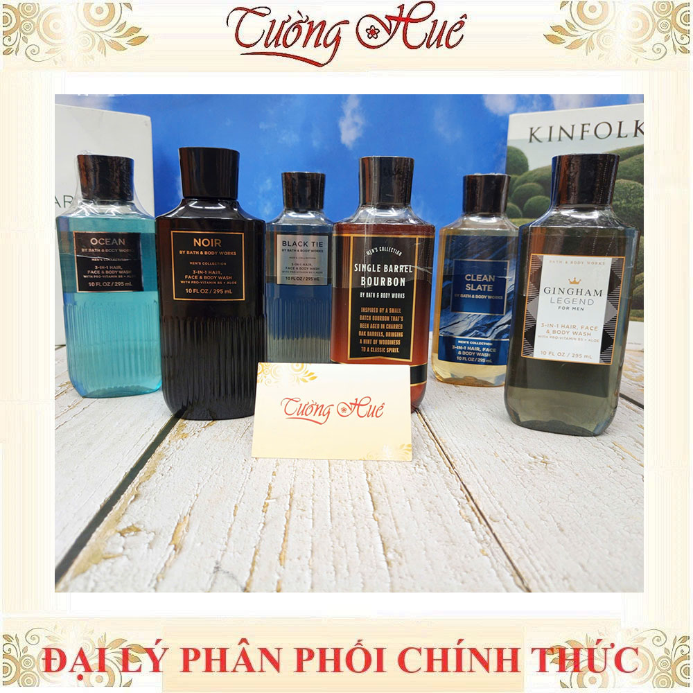 Tắm Gội Rửa Mặt Cho Nam Bath & Body Works 3in1 Hair Face Body Wash - 295ml (Có Lựa Chọn)