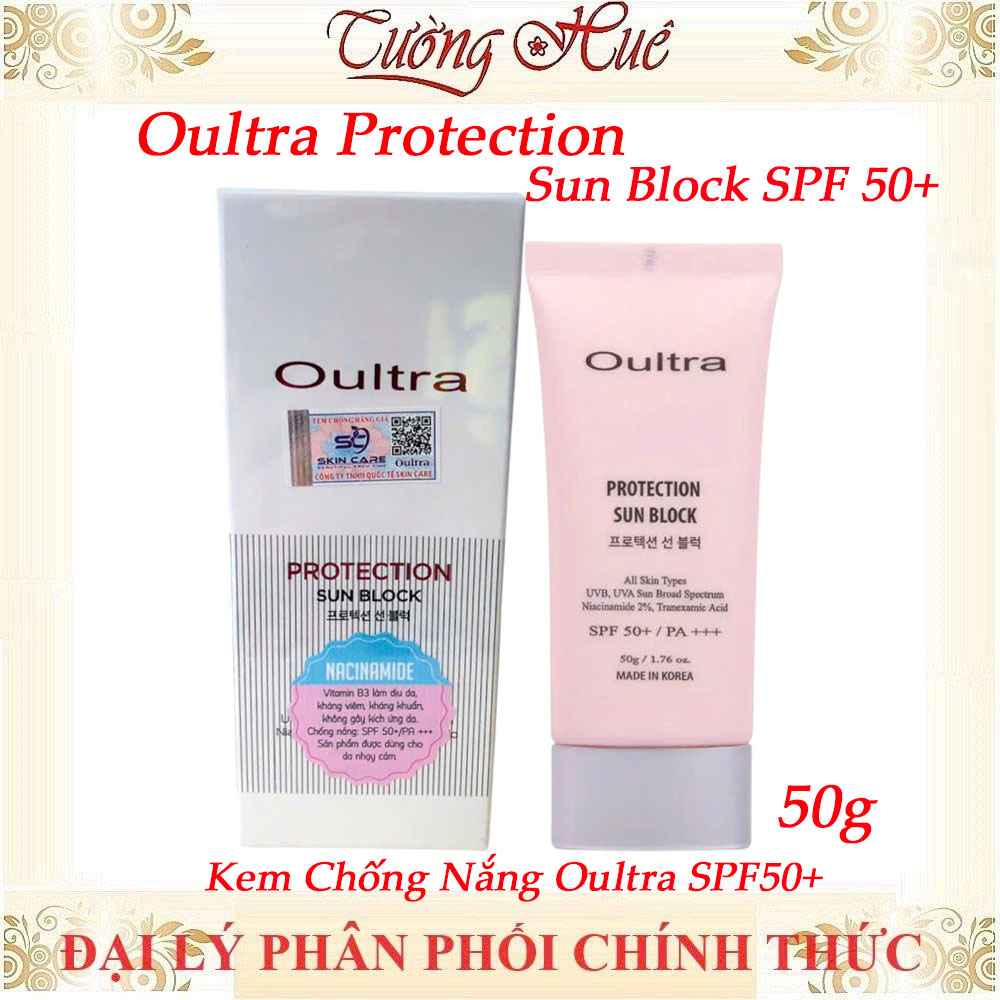 Oultra Kem Chống Nắng Nâng Tone SPF50+ Pa+++, Kiềm Dầu, Bảo Vệ, Làm Dịu Da 50G