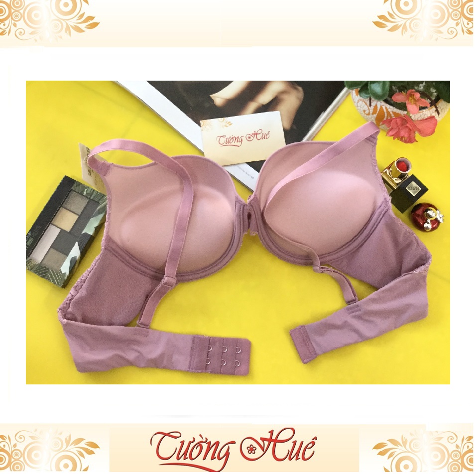 Áo lót nữ Lovely 477 dầy nâng trơn phối ren.