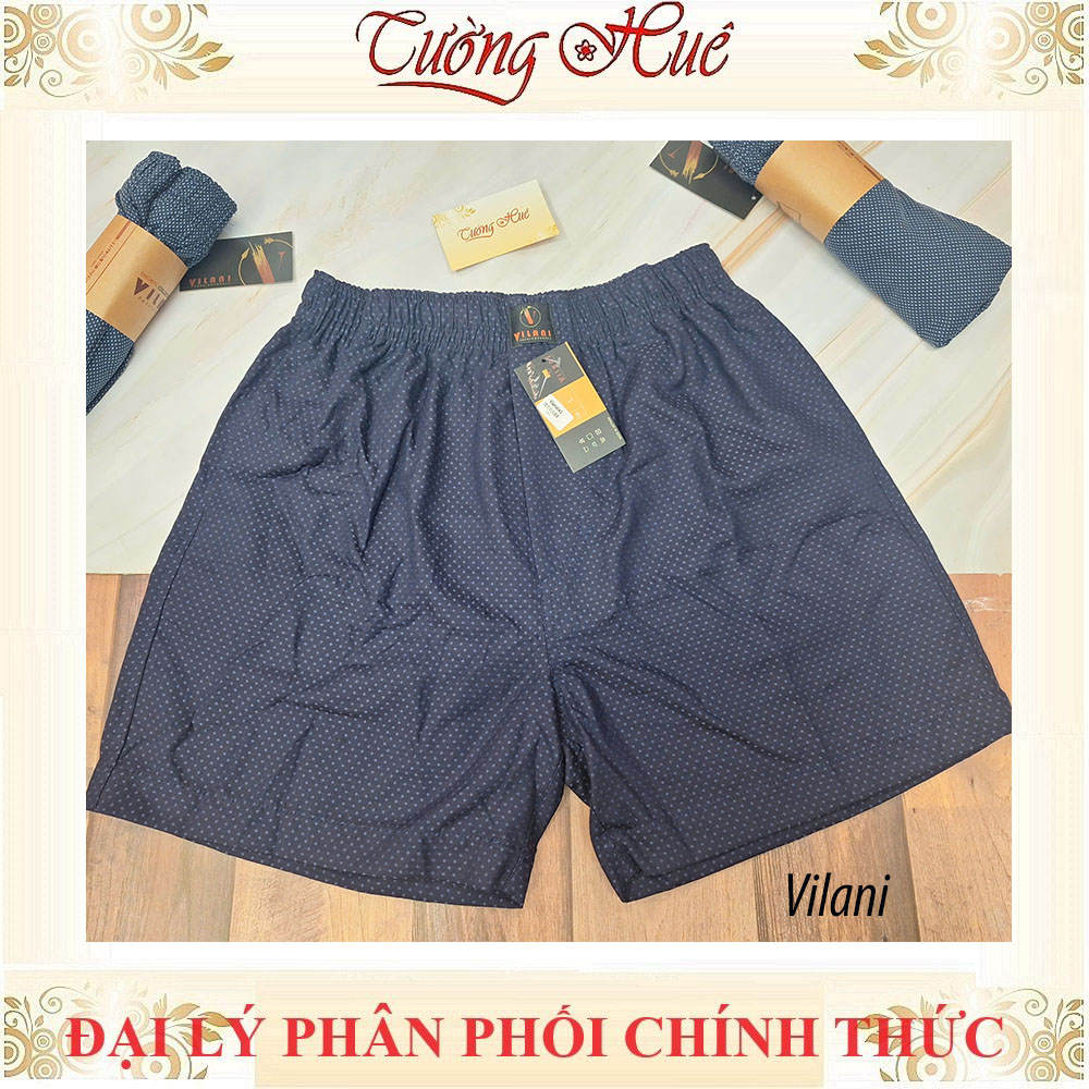 Quần Đùi Nam Vilani Họa Tiết Mặc Nhà Vải Cotton Mềm Mát Thoải Mái