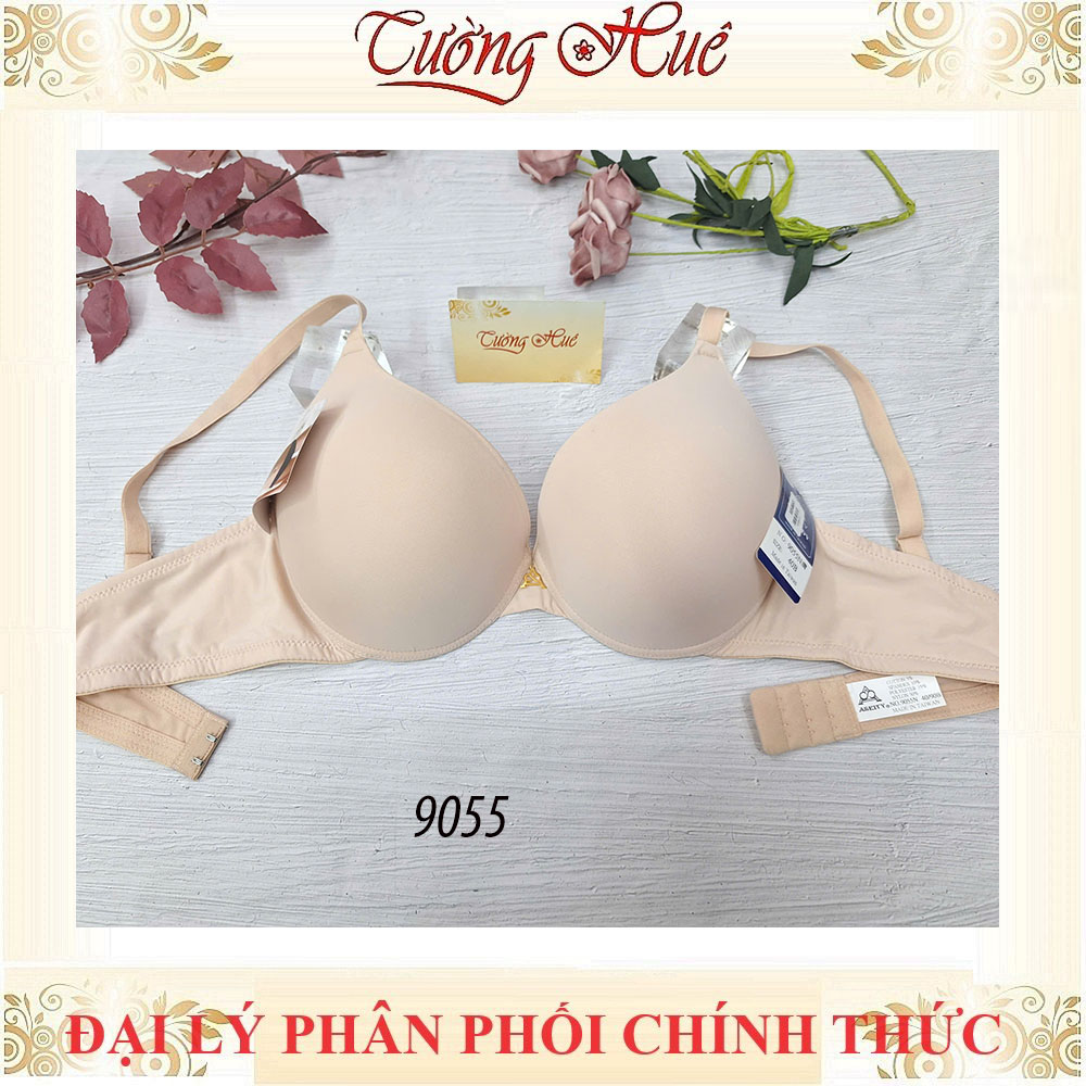 Áo Lót Nữ Đài Loan Aseity 9055 Xẻ V Sâu Có Gọng Mút Than Hoạt Tính Độ Dày 3cm .