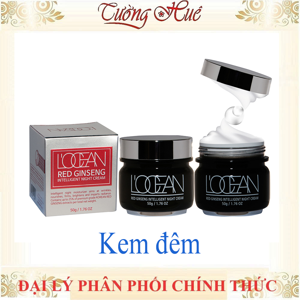 Locean Red Ginseng Kem hồng sâm Chống Lão Hóa Da, Dưỡng ẩm, Trắng Da ban đêm Intelligent Night Cream - 50g