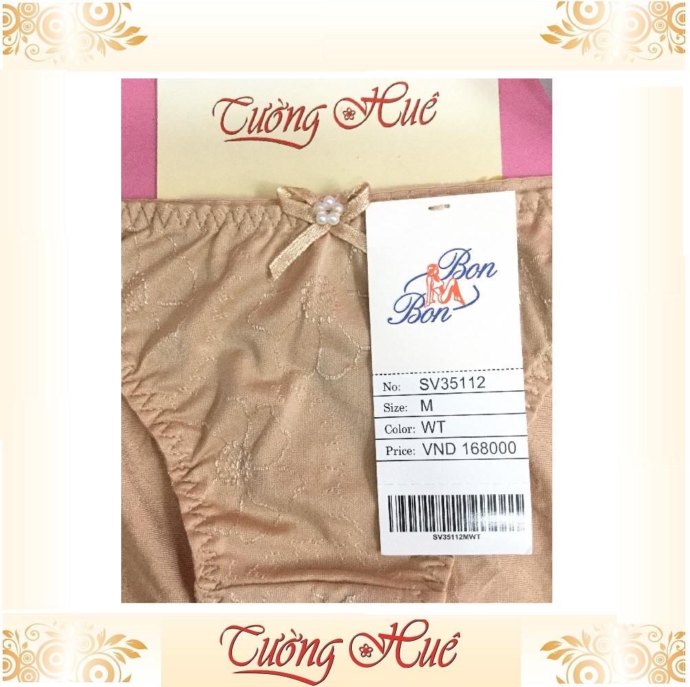 Quần lót nữ BonBon SV35112 in hoa chìm.