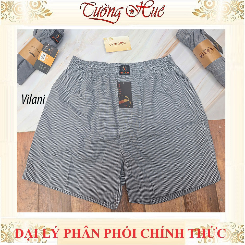 Quần Đùi Nam Vilani Họa Tiết Mặc Nhà Vải Cotton Mềm Mát Thoải Mái