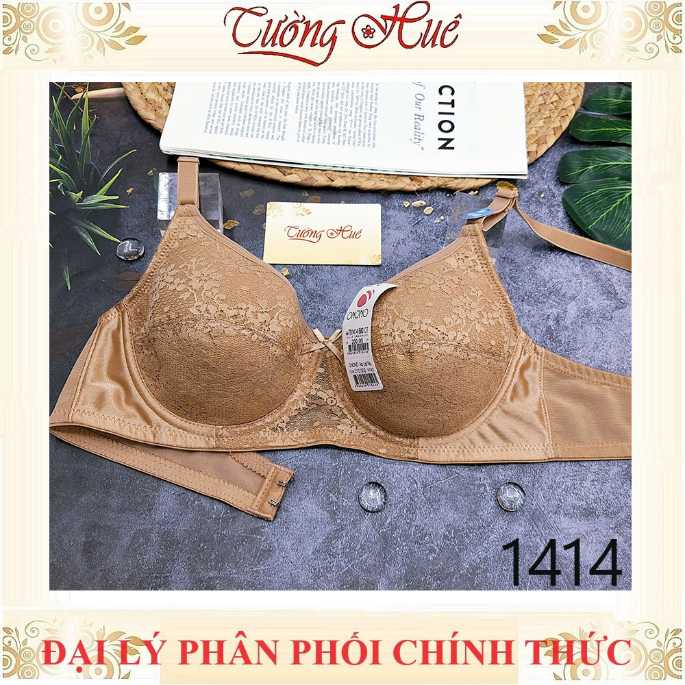 Áo Lót Nữ Thái Lan ONONO TB1414 Có Gọng Mút Mỏng Ren Lưng Lưới 2 Móc Cài.