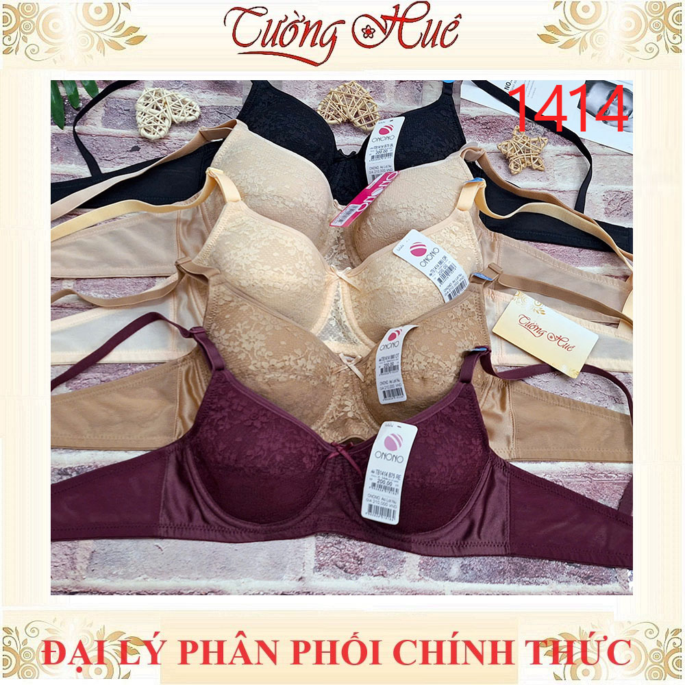 Áo Lót Nữ Thái Lan ONONO TB1414 Có Gọng Mút Mỏng Ren Lưng Lưới 2 Móc Cài.
