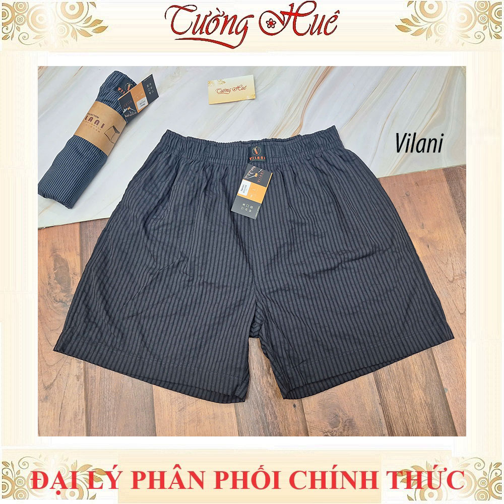 Quần Đùi Nam Vilani Họa Tiết Mặc Nhà Vải Cotton Mềm Mát Thoải Mái