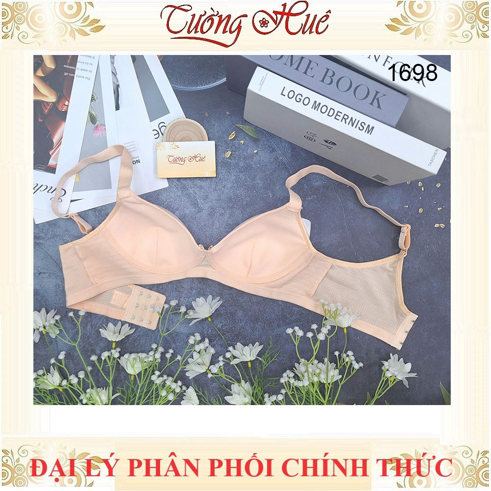 Áo Lót Nữ Đài Loan Iway 1698 Không Gọng Mút Mỏng Dây Bản Lớn 3 móc