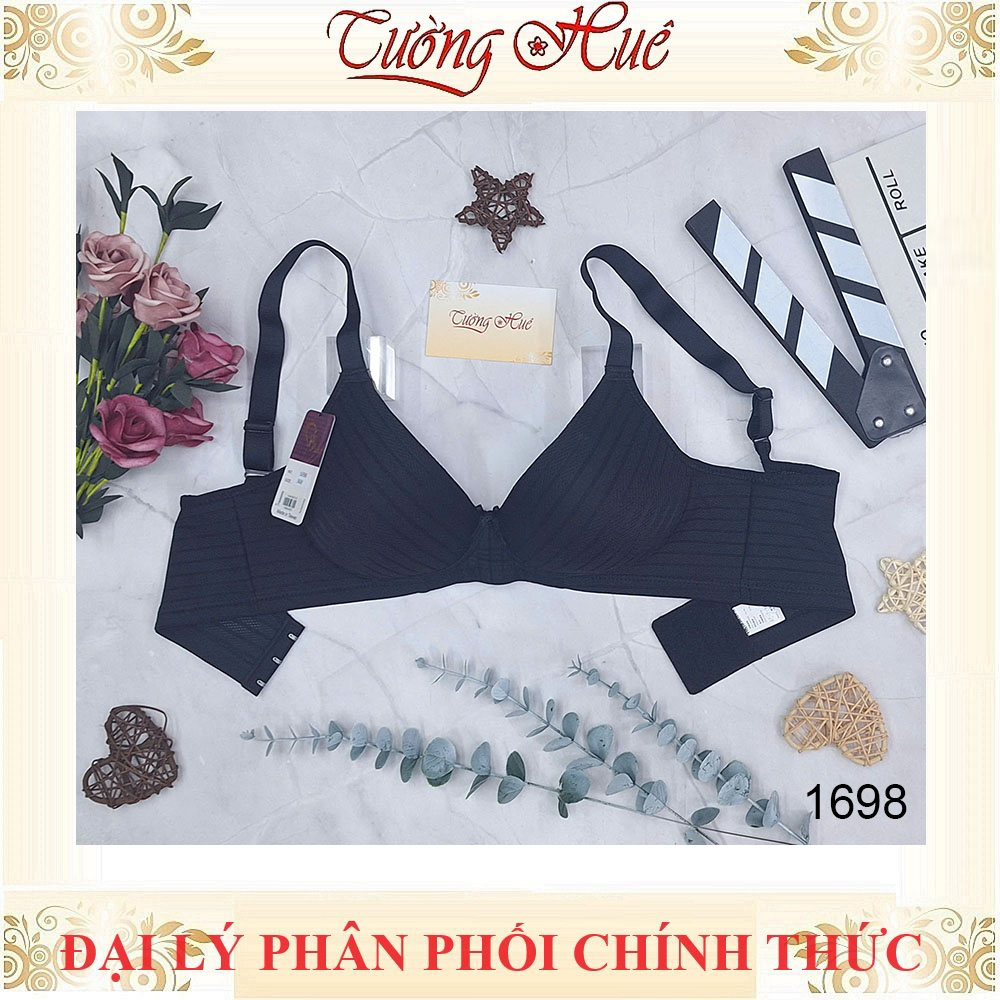 Áo Lót Nữ Đài Loan Iway 1698 Không Gọng Mút Mỏng Dây Bản Lớn 3 móc