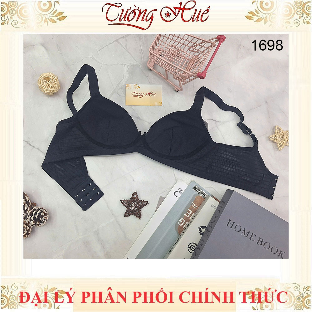 Áo Lót Nữ Đài Loan Iway 1698 Không Gọng Mút Mỏng Dây Bản Lớn 3 móc