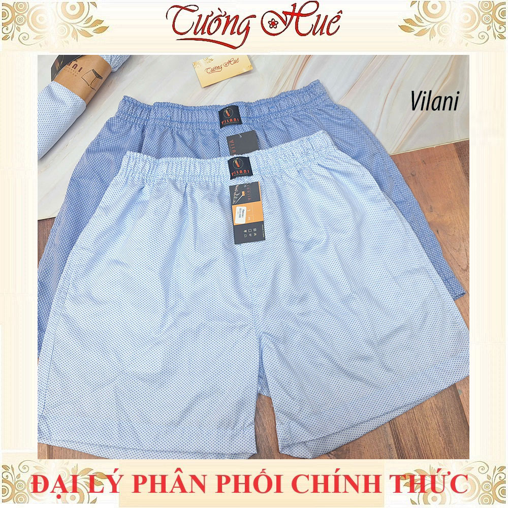 Quần Đùi Nam Vilani Họa Tiết Mặc Nhà Vải Cotton Mềm Mát Thoải Mái