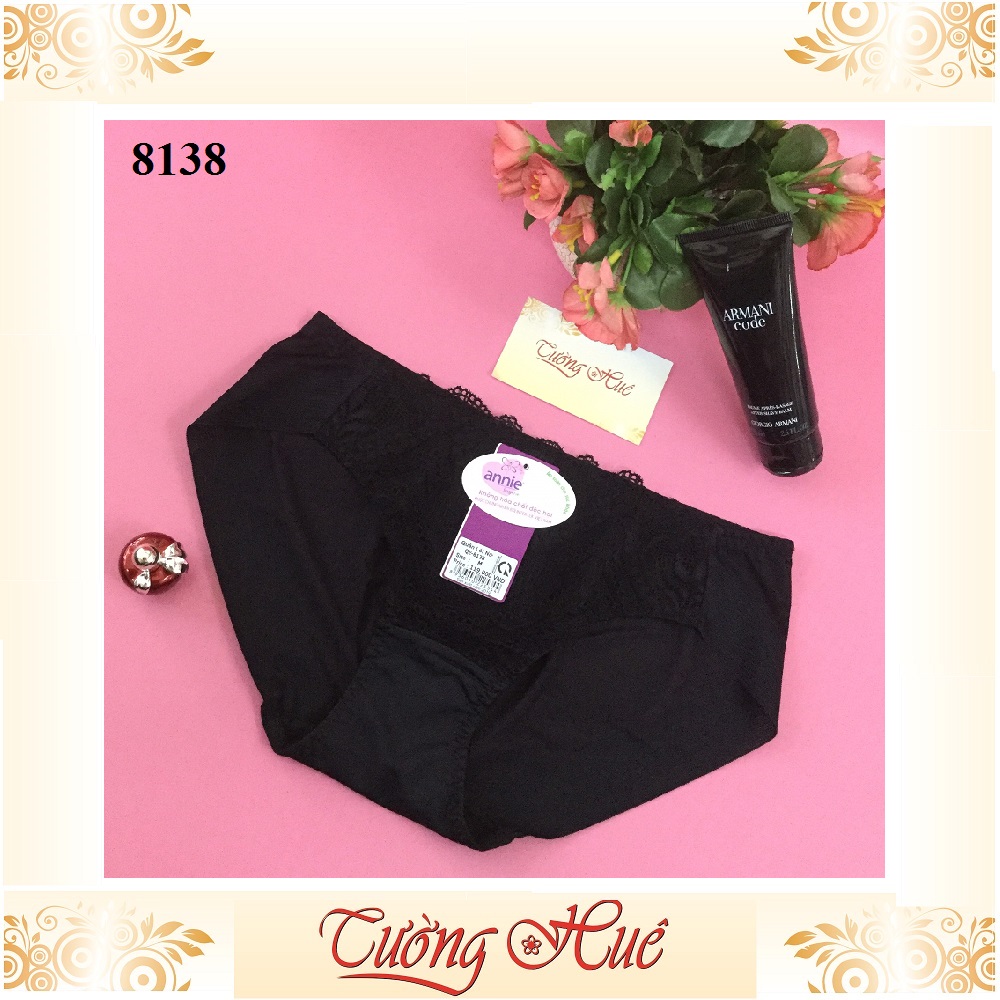 Quần lót nữ annie 8138 quần lót phối ren lưng vừa