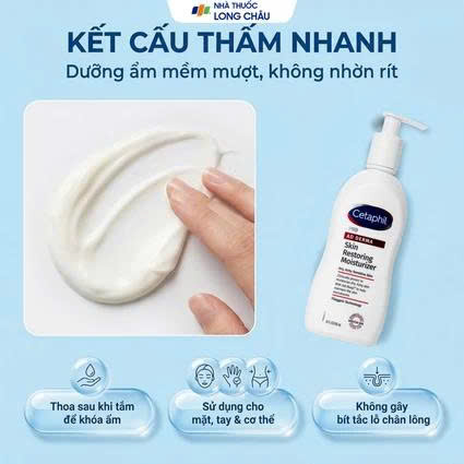 Sữa dưỡng thể Cetaphil Pro Ad Derma Skin Restoring Moisturizer dành cho da khô, da cơ địa 295ml/145ml