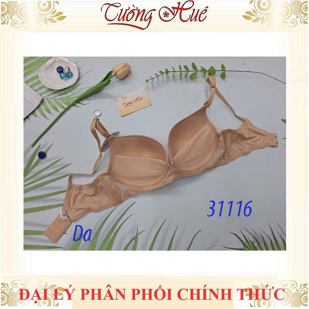 Áo lót nữ Marguerite-Paris 31116 Trơn Không Gọng Mút Mỏng Xẻ V Sâu, Lưng Bảng U