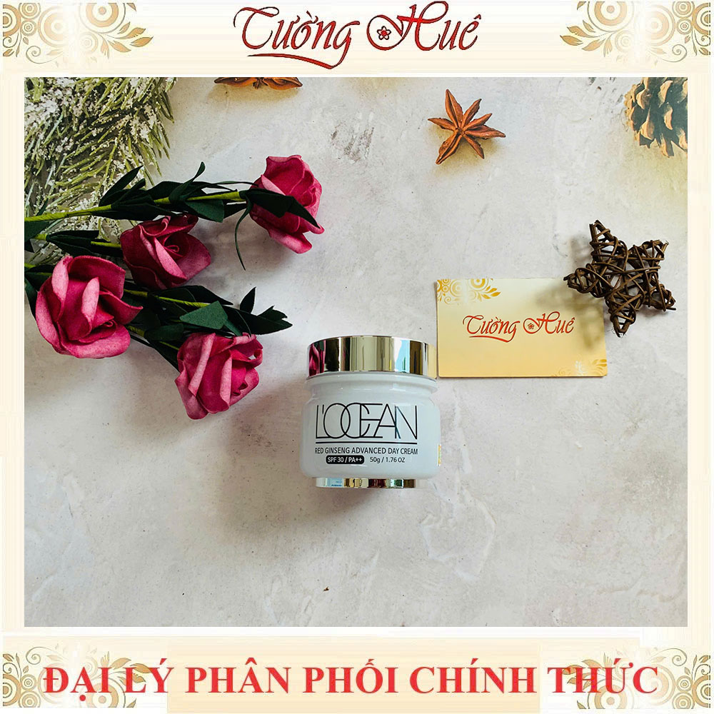 Locean Red Ginseng Kem hồng sâm Chống Lão Hóa Da, Dưỡng ẩm, Trắng da ban ngày Advanced Day Cream SPF 30 / PA++ - 50g