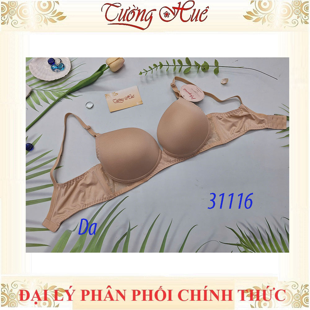 Áo lót nữ Marguerite-Paris 31116 Trơn Không Gọng Mút Mỏng Xẻ V Sâu, Lưng Bảng U