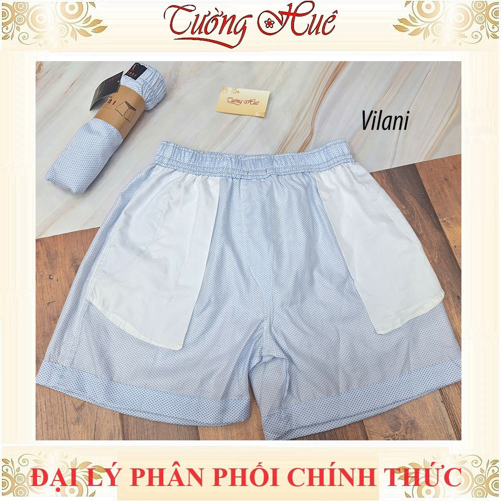 Quần Đùi Nam Vilani Họa Tiết Mặc Nhà Vải Cotton Mềm Mát Thoải Mái