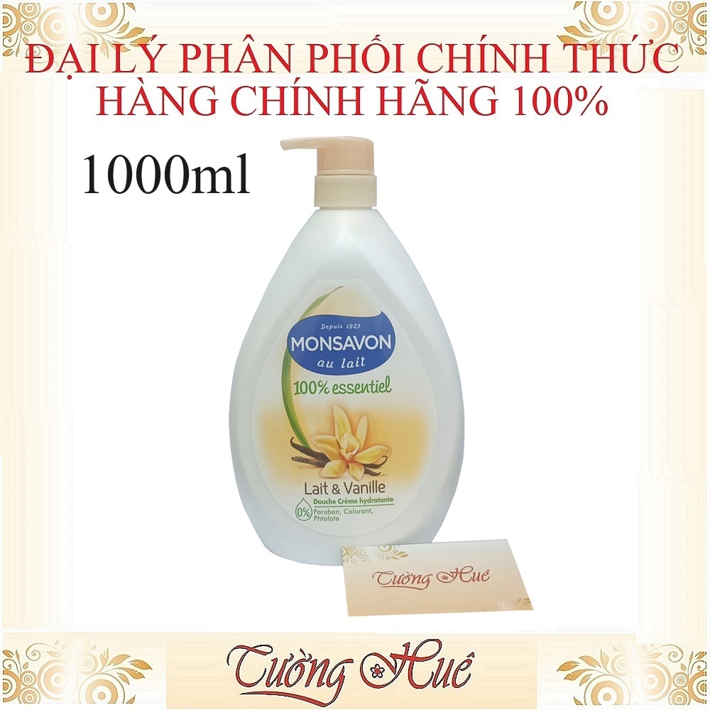 Sữa Tắm Dưỡng Ẩm Monsavon Chiết Xuất Sữa & Hoa Vani - 1000ml