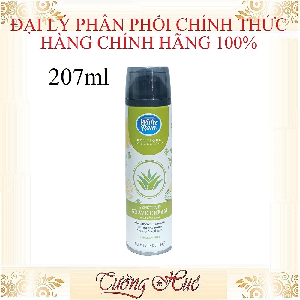 Kem Cạo Lông White Rain Sensitive Shave Cream With Aloe Vera - 207ml