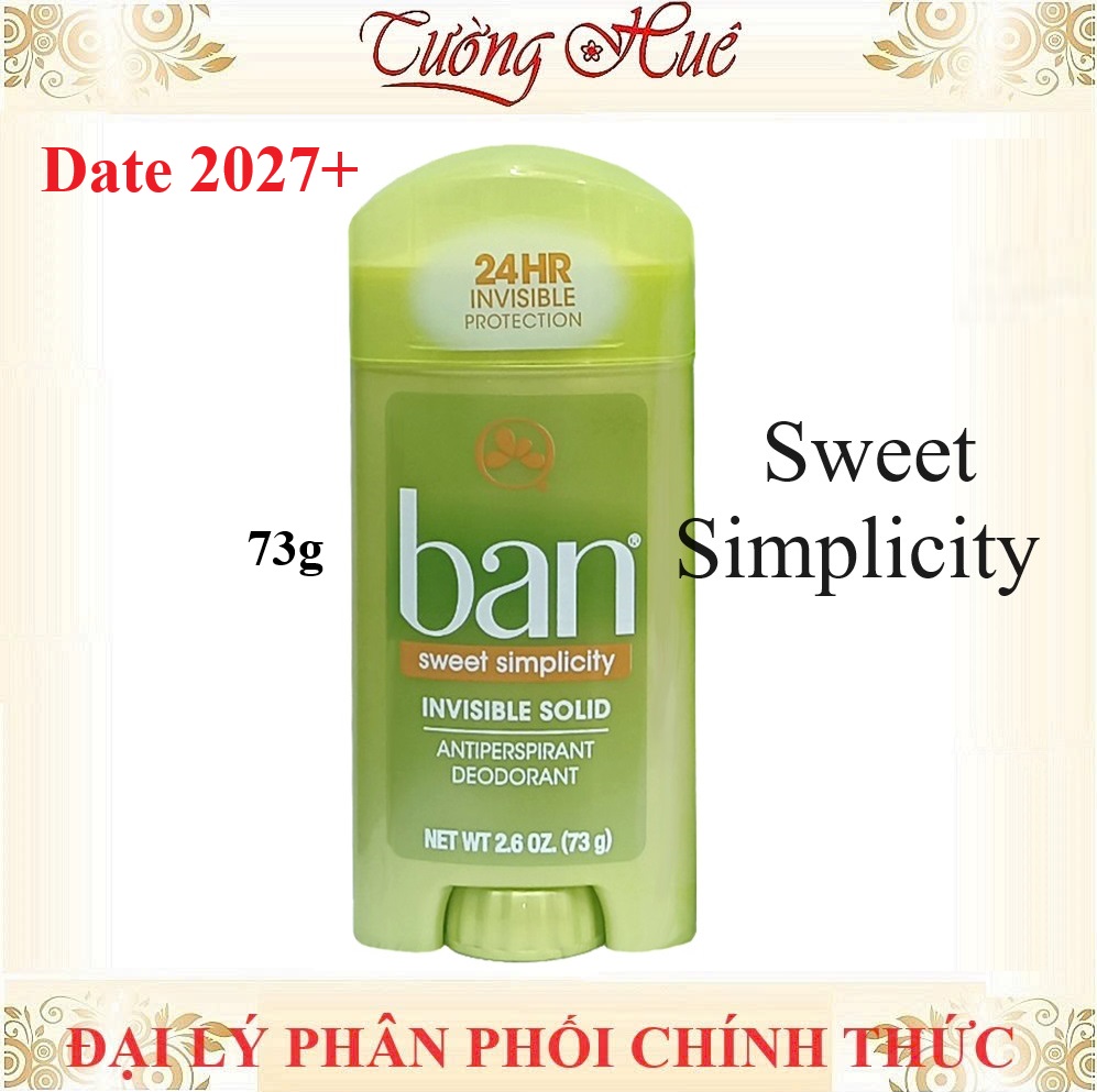 Lăn Khử Mùi Nữ BAN Inisible Solid Antiperspirant Deodorant - 73g (Có Lựa Chọn)