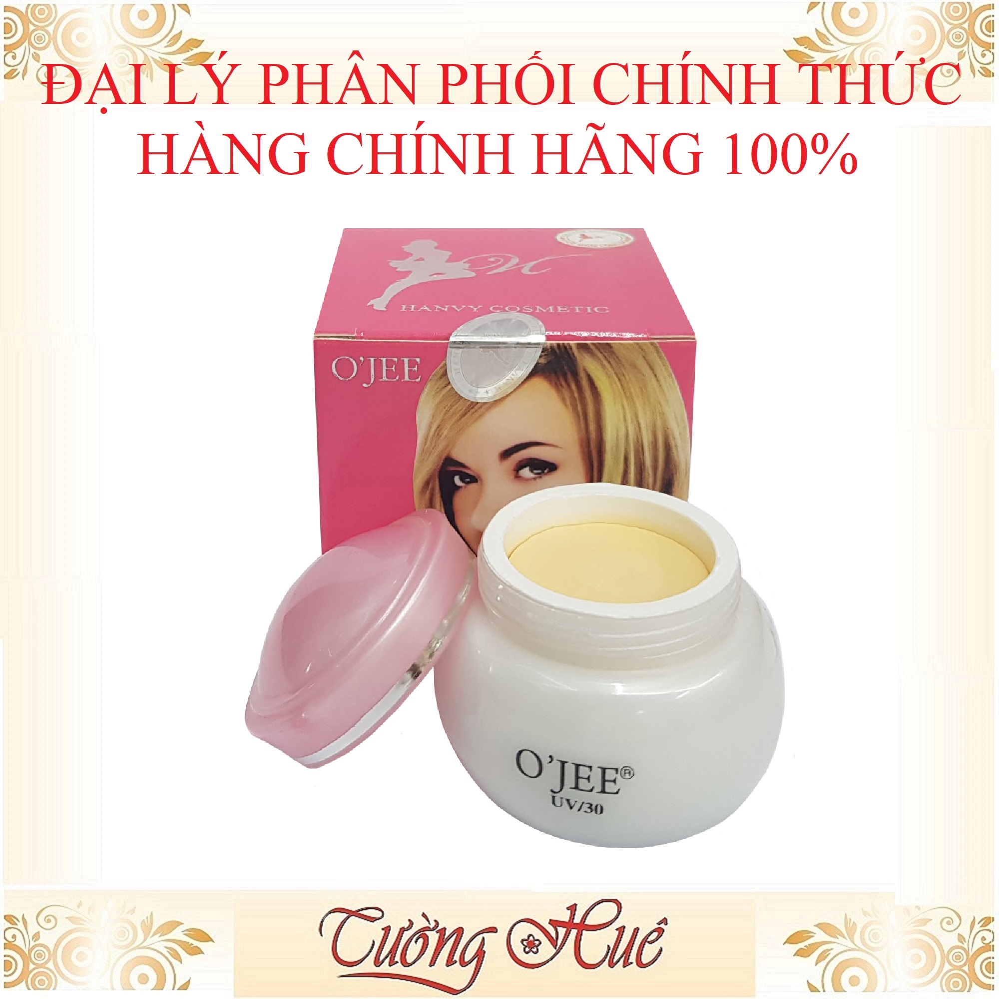 Kem O'Jee Dưỡng Trắng Da Ngừa Lão Hóa - 15g - Nắp Hồng