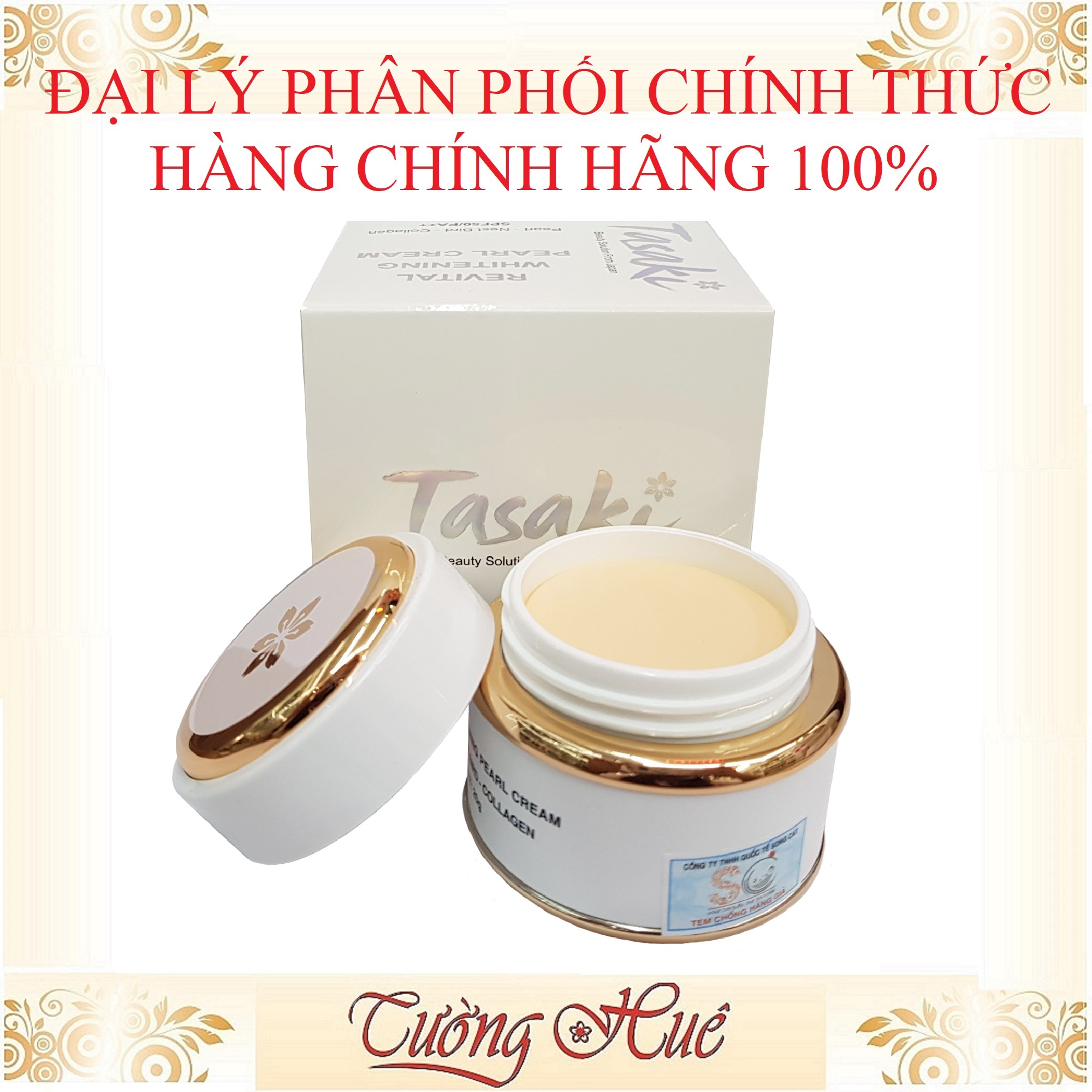 Kem Tasaki Dưỡng Trắng Da Ngọc Trai - Tổ Yến - Collagen - 20g - Trắng