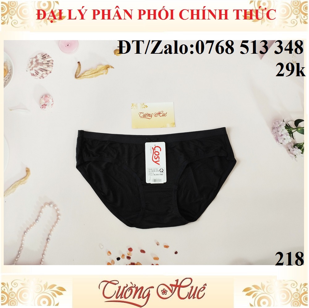 Quần lót nữ Cosy HCE 218 cotton trơn lưng thấp.
